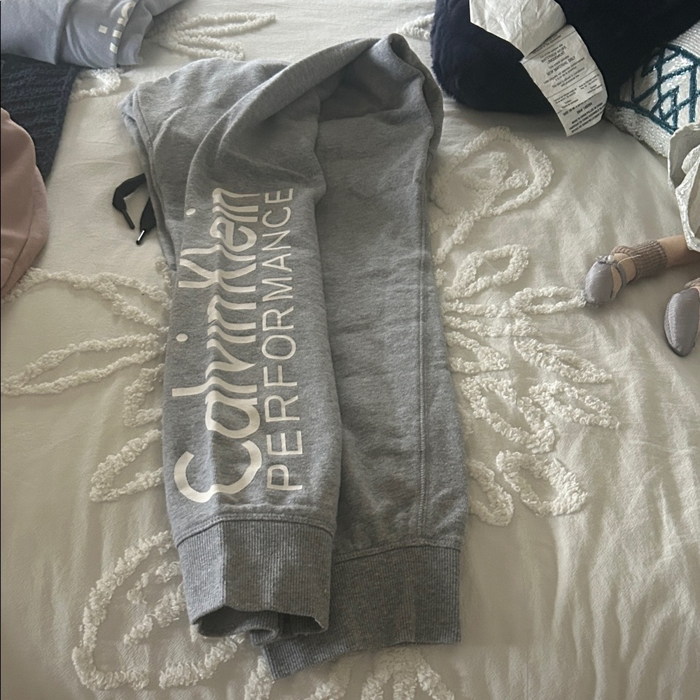 Calvin Klein Performance Heather Gray Joggers - image 1